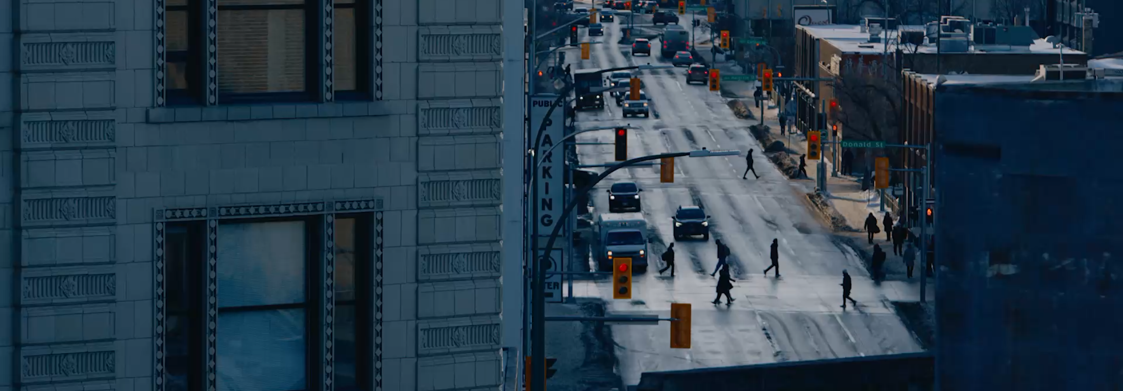 Rooftop shot of downtown Winnipeg.